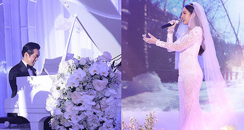 Dương Khắc Linh đệm đàn cho Sara Lưu hát "I HAVE YOU" trong đám cưới